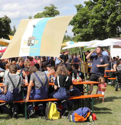 Die Feuerwehr Heiligkreuz sorgte für das kulinarische Wohl